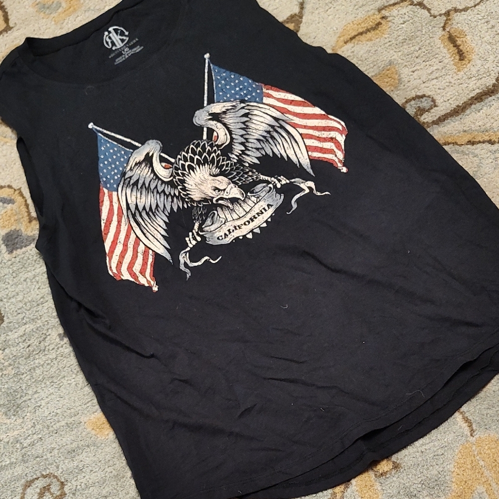 Recycled Karma Black Crewneck Tee with White Logo